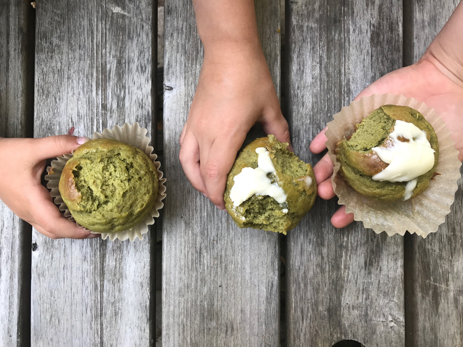 Banana Spinach Protein Muffins