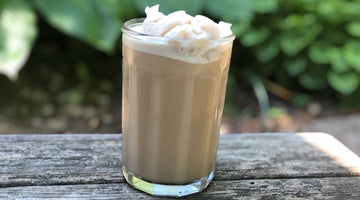 Propello Life Healthy Recipe Iced Vanilla Latte made with grass fed whey protein