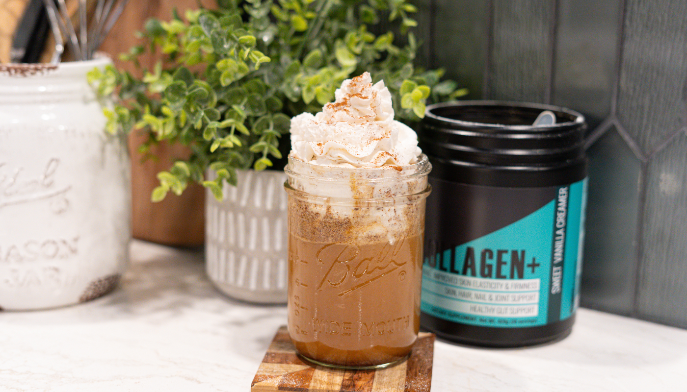 Propello Life healthy recipe Cold Brew Pumpkin Latte with Collagen protein powder