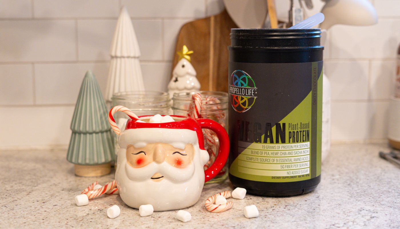 Propello Life vegan protein hot chocolate healthy recipe