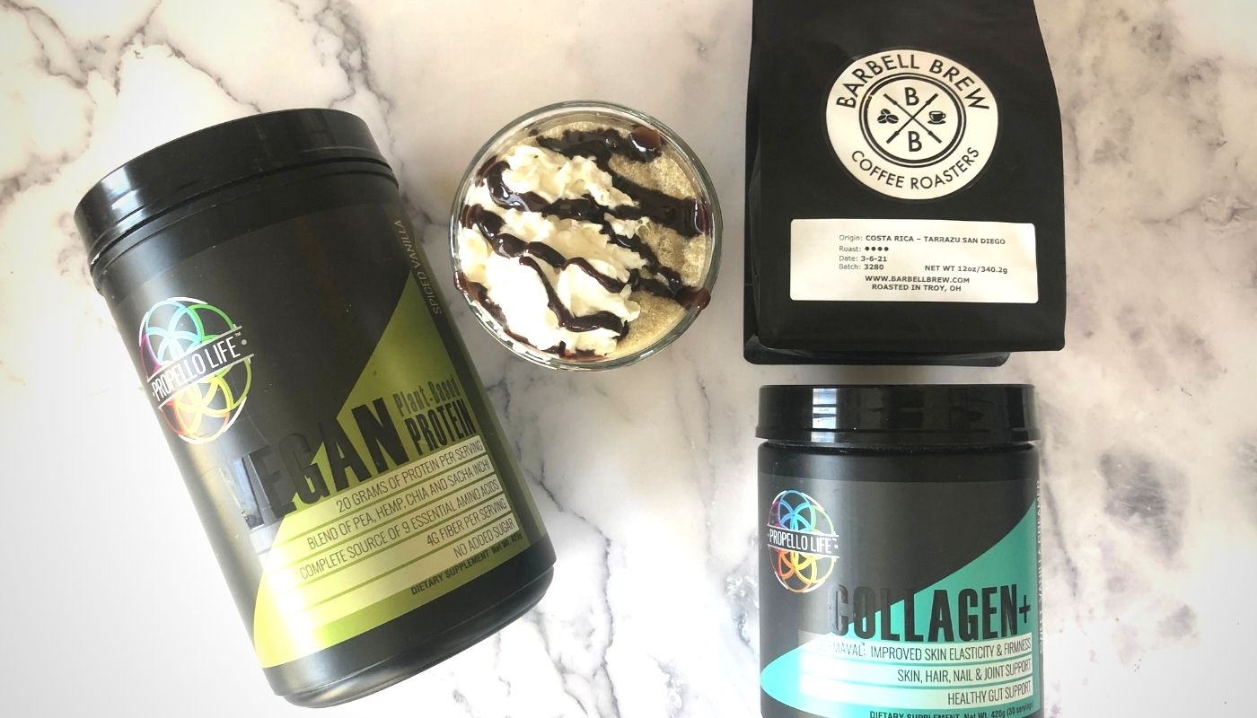 Propello Life recipe healthy protein Frappuccino with Collagen protein powder