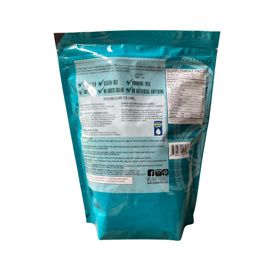 Propello Life certified grass fed Whey Protein Chocolate Milk supplement facts and product benefits. Our whey protein is a non-gmo natural protein powder
