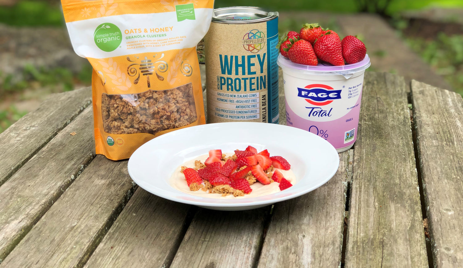 Propello Life Healthy Recipe Blog Greek Yogurt Parfait with Whey Protein