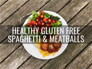 Propello Life Healthy Recipe Healthy Gluten Free Spaghetti and Meatballs with spaghetti squash