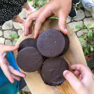 Homemade Dark Chocolate Peanut Butter Protein Cups