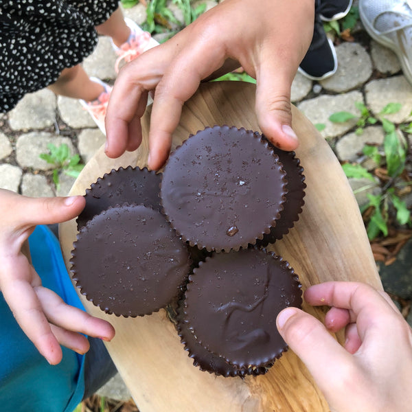 Homemade Dark Chocolate Peanut Butter Protein Cups