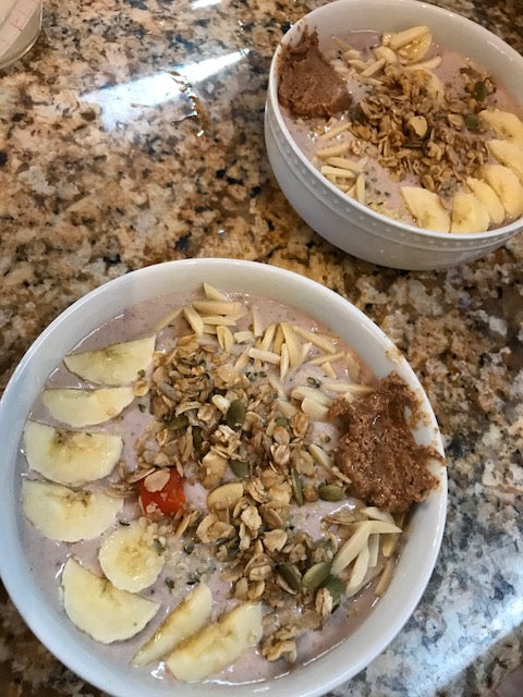 Vegan Banana, Nuts &amp; Seeds Smoothie Bowl