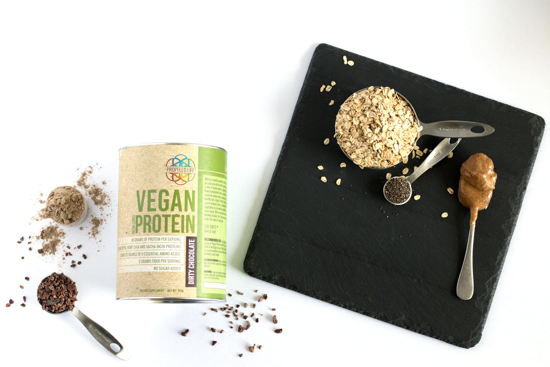 CHOCOLATE ALMOND CHIA + OAT SHAKE