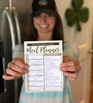 Make healthy meal planning fun and easy with our 3 step guide!  Also, you will find healthy twists to some of your favorite meals, so it doesn't feel like you are eating kale salads for every meal.  Bonus - this healthy meal plan works for families too!
