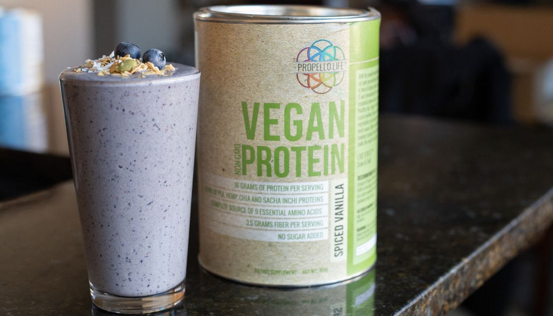 Propello Life Banana Berry Blast Vegan Protein Smoothie | with the best plant based protein