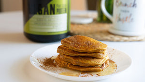 Propello Life healthy recipe gluten free pumpkin spice protein pancakes