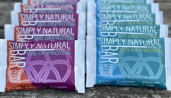 Propello Life protein bar collection page image of our Simply Natural bars
