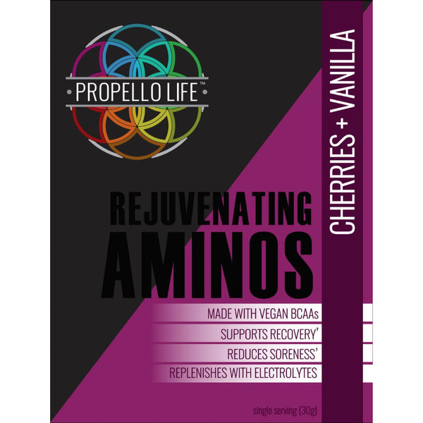 Propello Life Rejuvenating Aminos Sample Packet Cherries + Vanilla flavor front