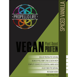 Propello Life Vegan Protein Sample Packet Spiced Vanilla flavor