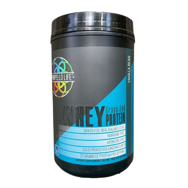 Propello Life grass fed Whey Protein powder vanilla bean 