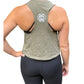Propello Life Live For It Women's Soft Crop Tank Top Heather Olive back