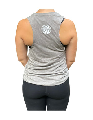 Propello Life Live For It Women's Soft Muscle Tank Top Ash back