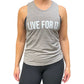 Propello Life Live For It Women's Soft Muscle Tank Top Ash front