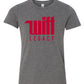 Wittenberg University super soft youth tee with Witt Legacy logo front
