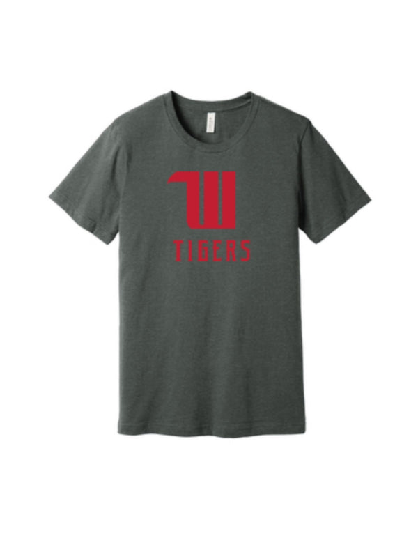 Wittenberg University super soft W Tigers grey tee