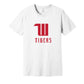 Wittenberg University super soft W Tigers white tee