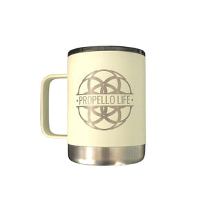 White Propello Life 12 oz coffee mug perfect for our Collagen+ protein