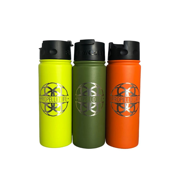 Propello Life 18oz Stainless Steel Water Bottles for our premium natural supplements multi color2