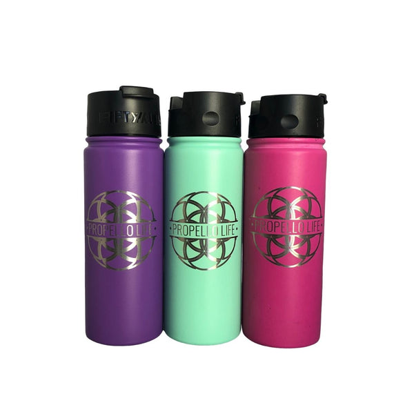 Propello Life 18oz Stainless Steel Water Bottles for our premium natural supplements multi color1